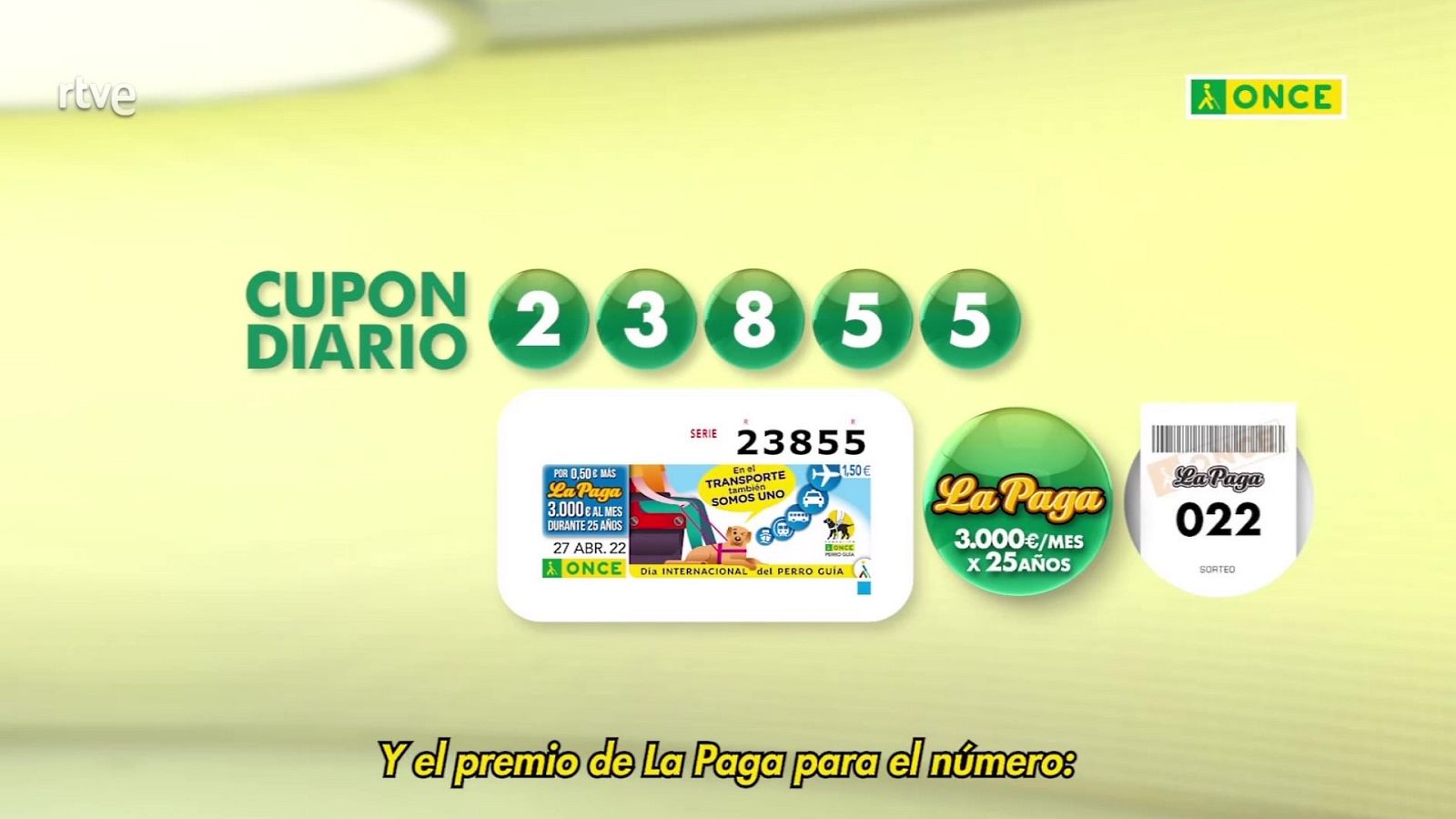 Sorteo ONCE - 27/04/22 - ver ahora