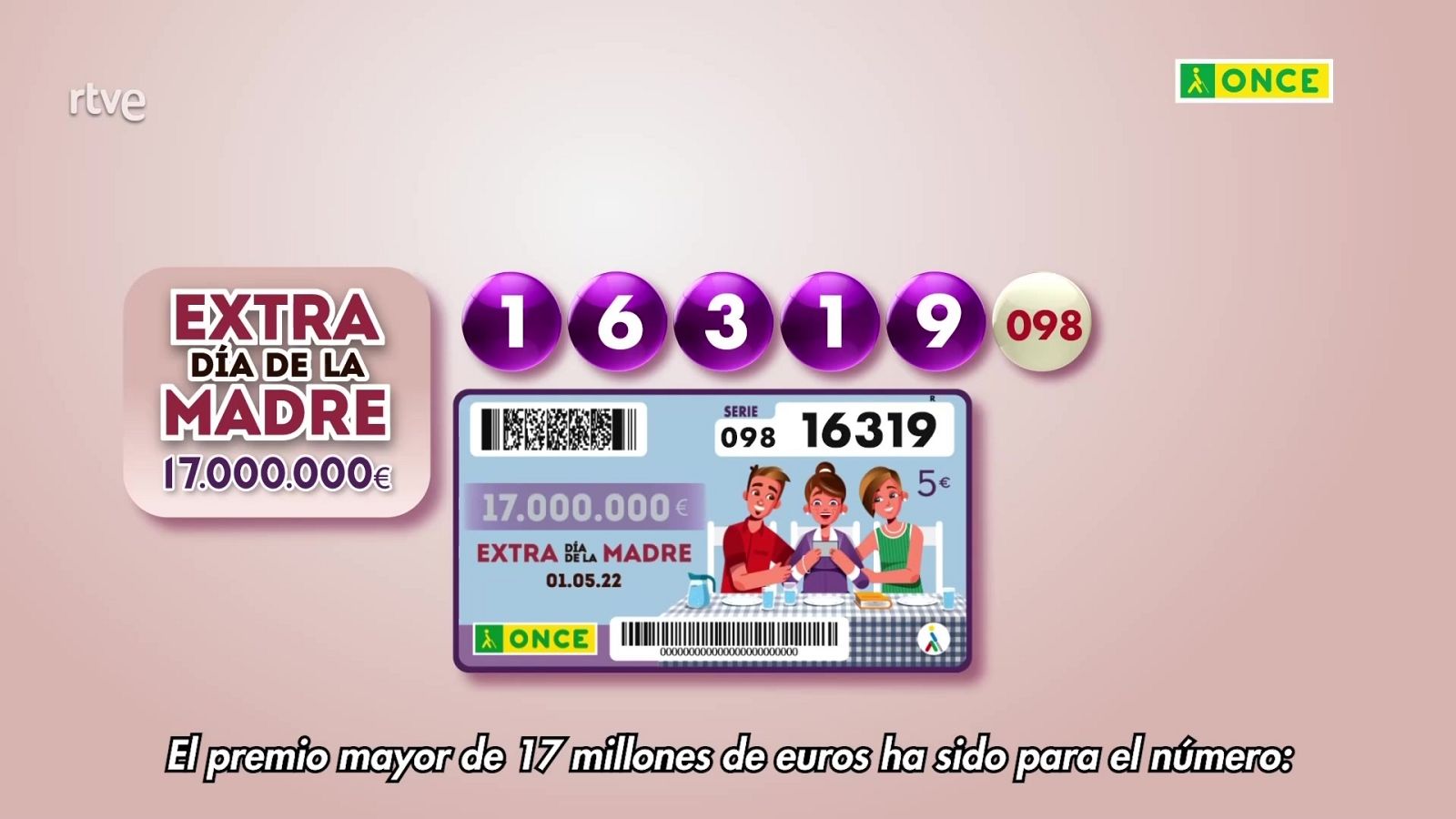 Sorteo ONCE - 01/05/22 - ver ahora