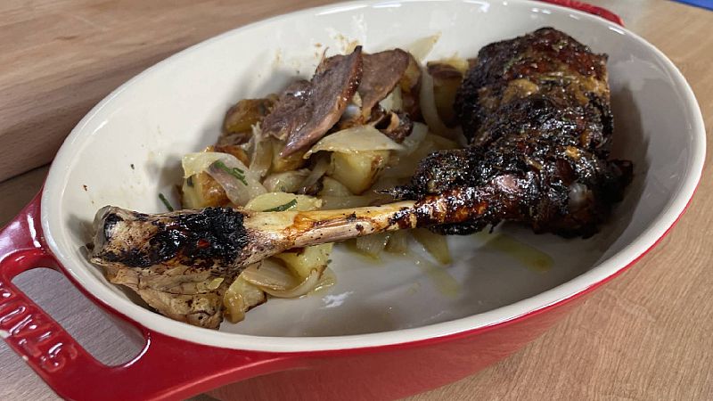 Menudos Torres - Receta de pierna de cordero al horno