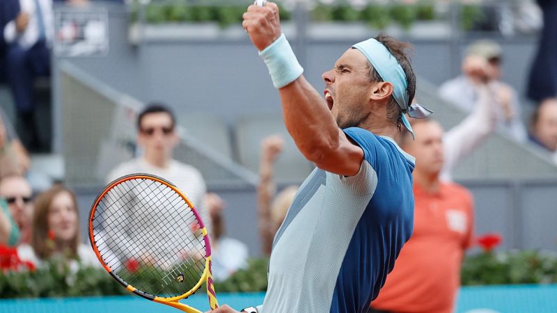 Nadal salva el bache de Goffin en octavos de final del Mutua Madrid Open