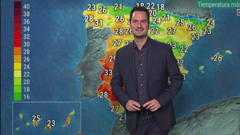 La semana acabará con sol y más calor en la mayor parte del país - El tiempo | Ver