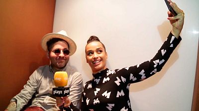 Chanel Terrero, reportera en el concierto de Visitante