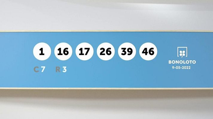 SELAE - Sorteo de la Lotería Bonoloto del 09/05/2022
