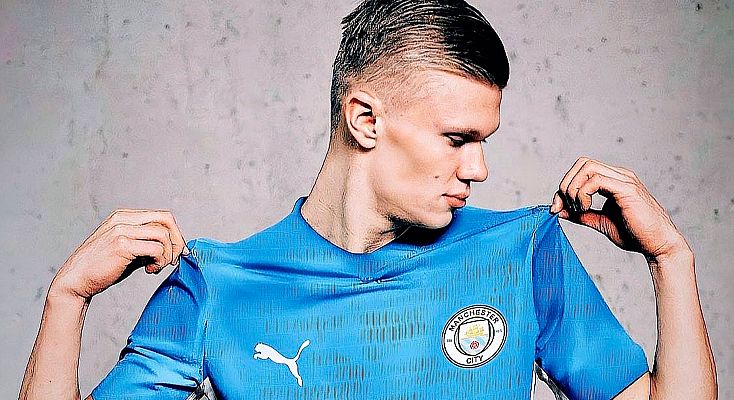 Telediario 1 - Haaland ya luce la camiseta del City