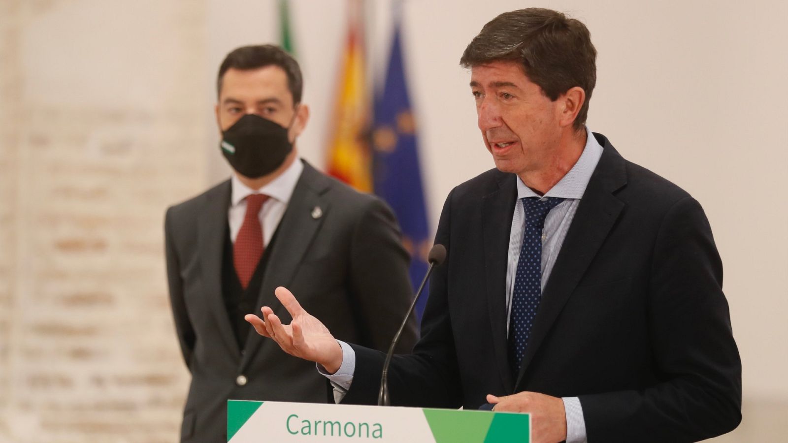 Juan Marín (Cs) busca reeditar el pacto con el PP en Andalucía:  "Haré lo que pueda para que Vox no gobierne"