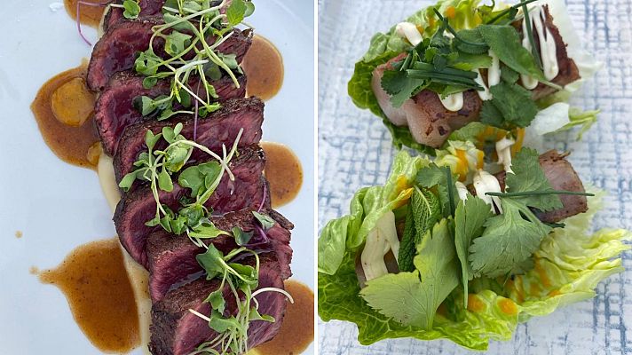 España Directo - Tataki de angus y taco vegetal con papada