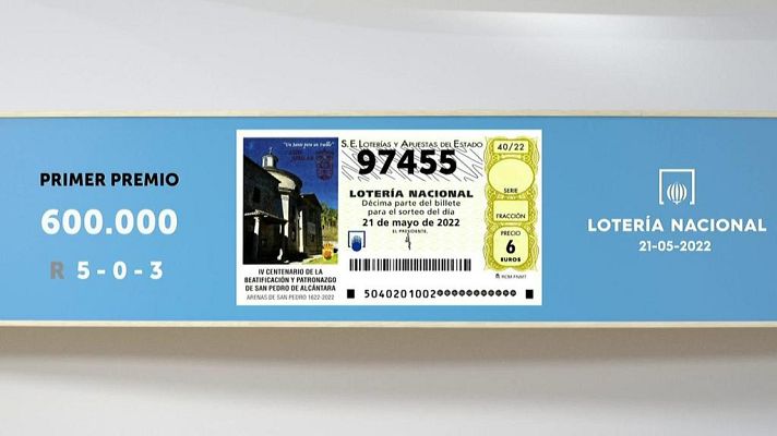 SELAE - Sorteo de la Lotería Nacional del 21/05/2022