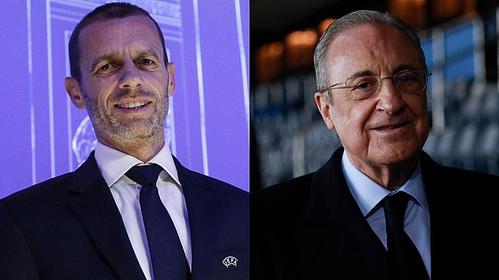 Telediario 2 - Reencuentro Florentino-Ceferin en la cena previa a la final