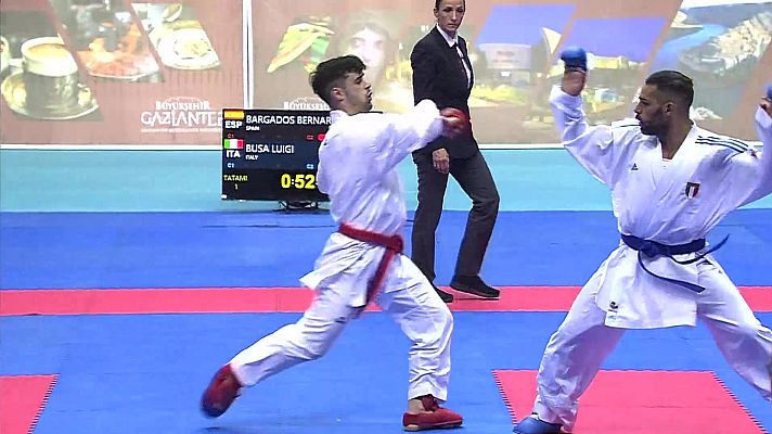 Kárate - Bronce Kumite masculino -75kg: Carlos Bargados - Luigi Busa