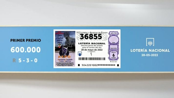 SELAE - Sorteo de la Lotería Nacional del 28/05/2022