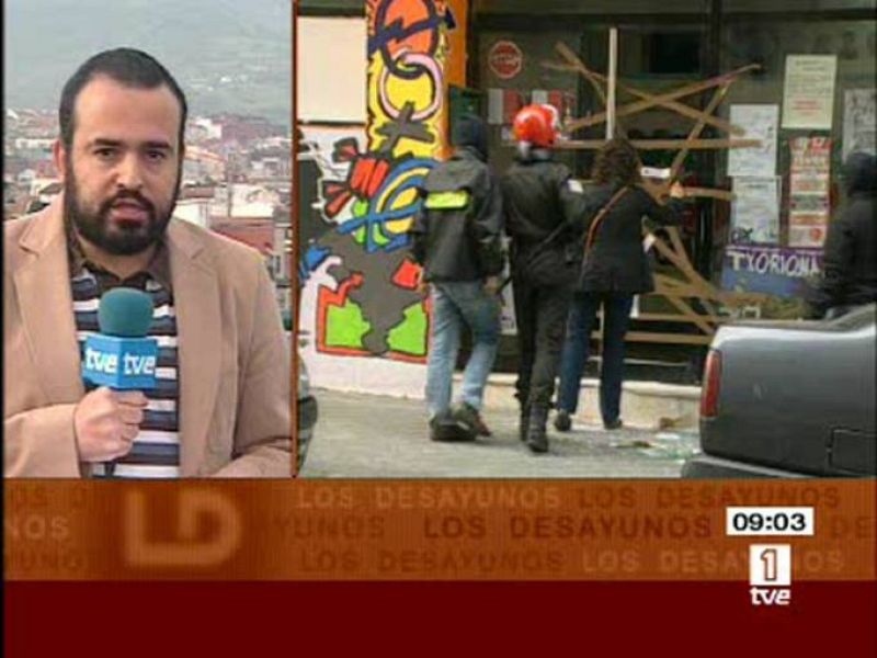 La Ertzaintza detiene a cinco personas y desarticula un grupo  activo de kale borroka