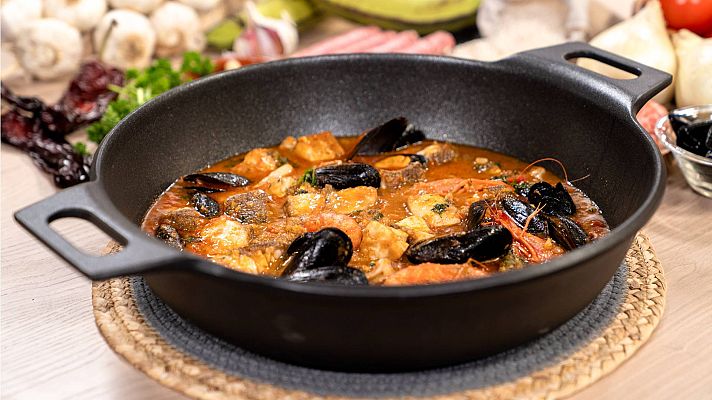 Menudos Torres - Receta de zarzuela de mero y marisco