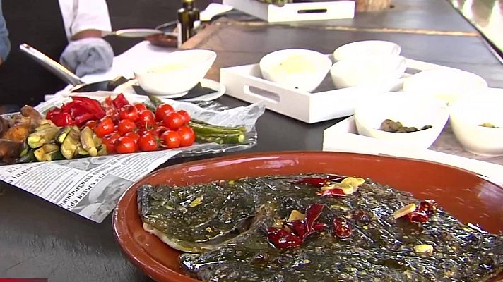 España Directo - Receta de rodaballo a la brasa y verduras