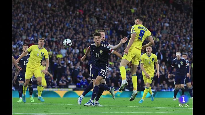 Telediario Matinal - Ucrania gana a Escocia y se cita con Gales en la repesca para el Mundial de Catar