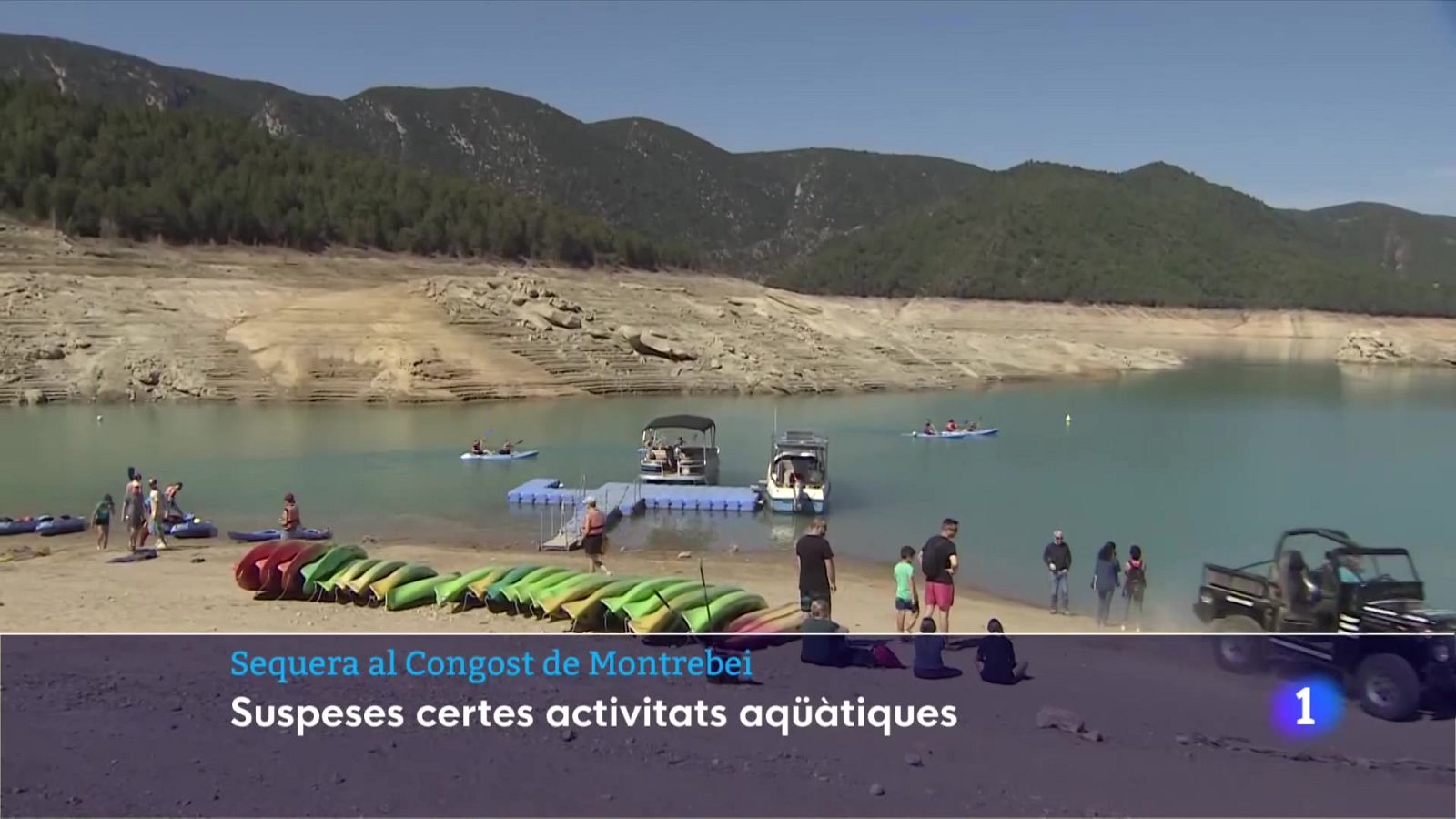 Suspenen certes activitats aqüàtiques per la manca d'aigua - veure ara