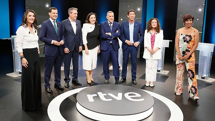 Telediario 1 - Los pactos y los reproches cruzados, protagonistas del primer debate electoral en RTVE