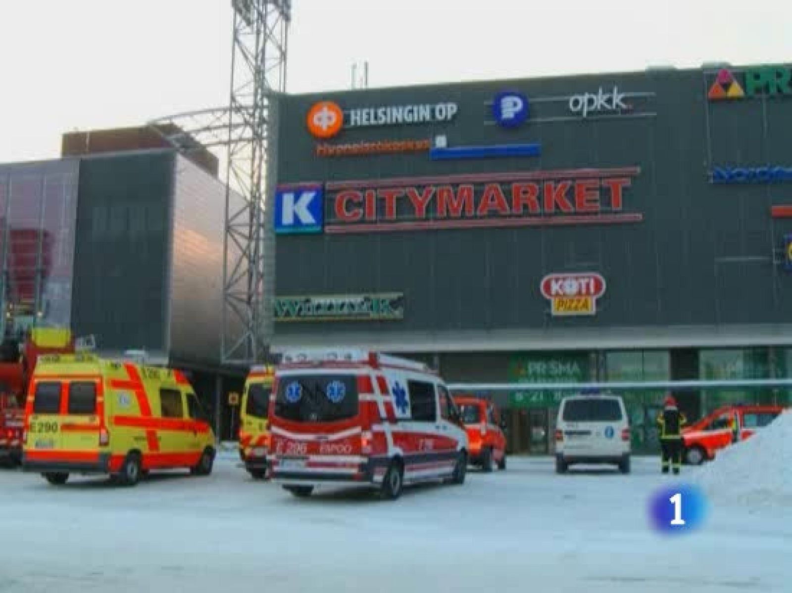 Tiroteo en un centro comercial de Finlandia