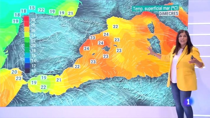 El temps - Sol, ruixats, calor, temperatura aigua del mar i oceans