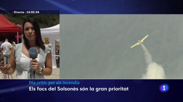 L'Informatiu - Dia crític per als incendis: els focs del Solsonès són la gran prioritat