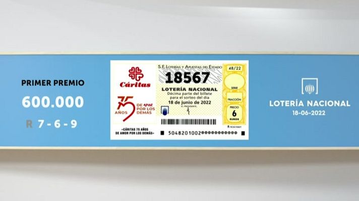 SELAE - Sorteo de la Lotería Nacional del 18/06/2022