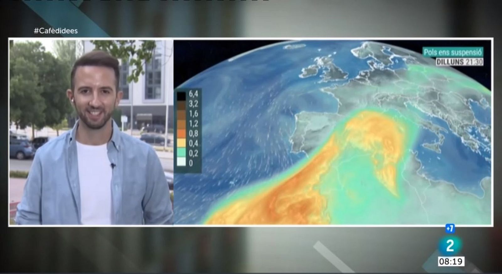 El Temps (20/06/2022) - A l'interior, les temperatures s'enfilaran fins els 32 a 37 ºC i a la costa quedaran per sota els 30 ºC