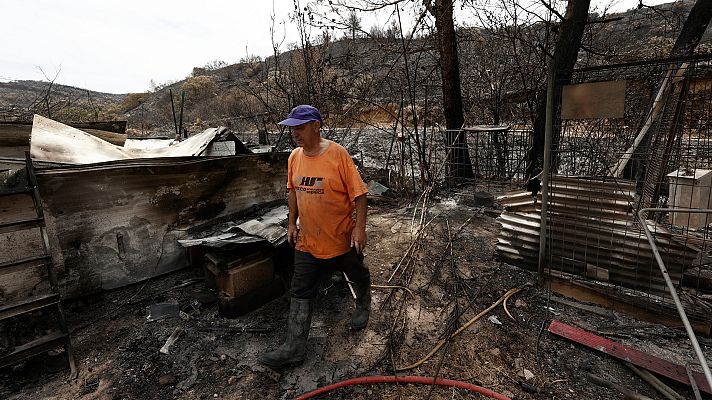 Telediario 1 - Los vecinos de Navarra desalojados por los incendios vuelven a sus casas