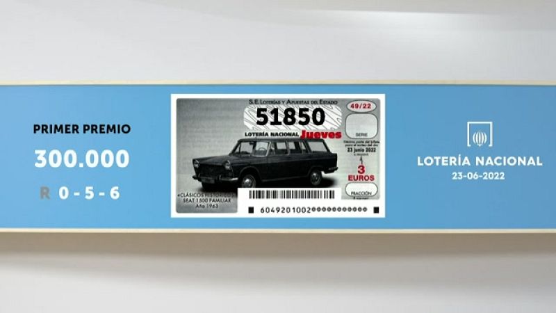 Sorteo de la Lotería Nacional del 23/06/2022 - Ver ahora