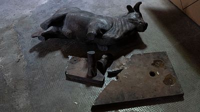 El Torico de Teruel que qued� destruido podr�a ser una falsificaci�n