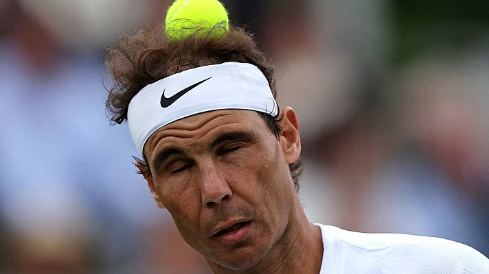 Telediario 2 - Nadal sale satisfecho del último test antes de Wimbledon pese a la derrota ante Auger