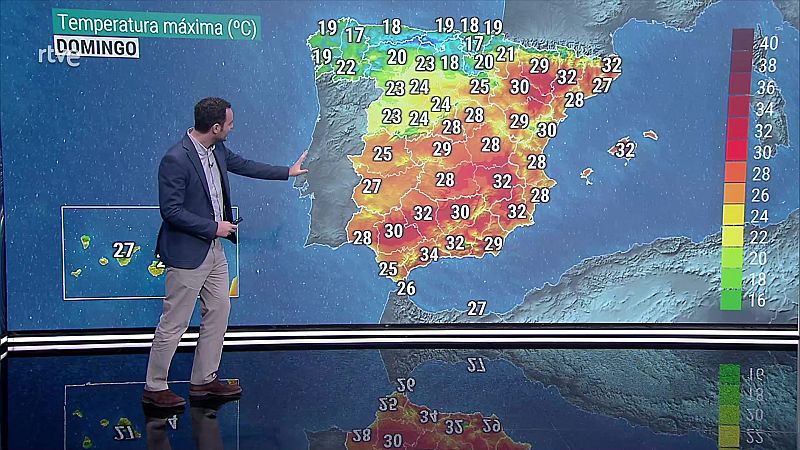 Las temperaturas máximas subirán en el extremo sureste peninsular y bajarán en Galicia, área cantábrica, norte de la meseta Norte y zonas de Cataluña - ver ahora