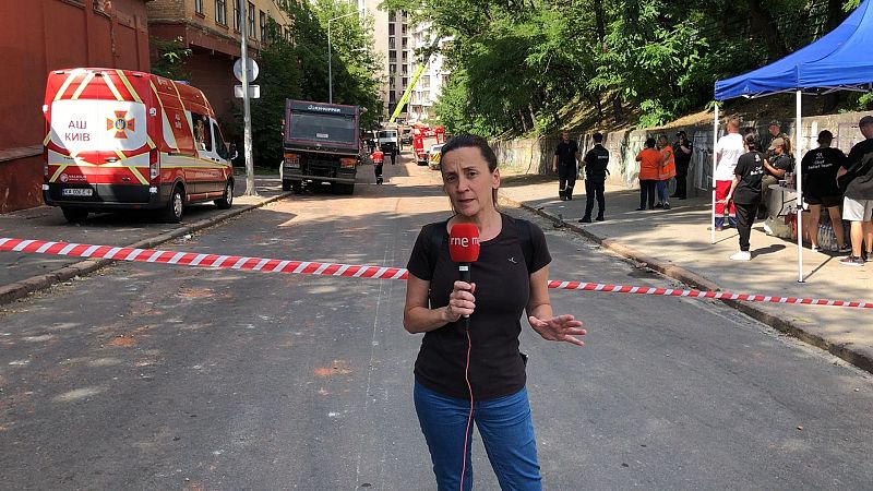 Kiev registra un ataque contra un edificio residencial de nueve plantas