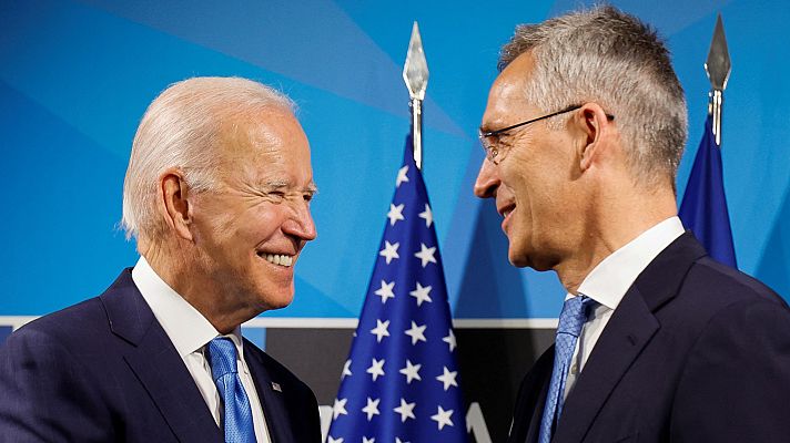 Informativo 24h - Biden y Stoltenberg garantizan la defensa mutua en el primer día de la cumbre de la OTAN en Madrid