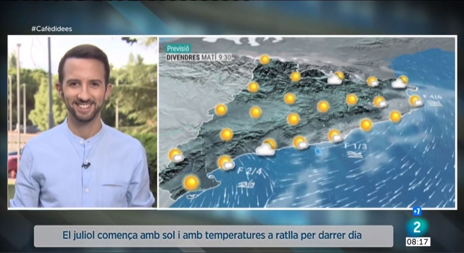 El Temps (01/07/2022) - Avui encara es mantindran les temperatures a ratlla, però durant el cap de setmana pujaran i la calor es farà intensa, sobretot a l'interior