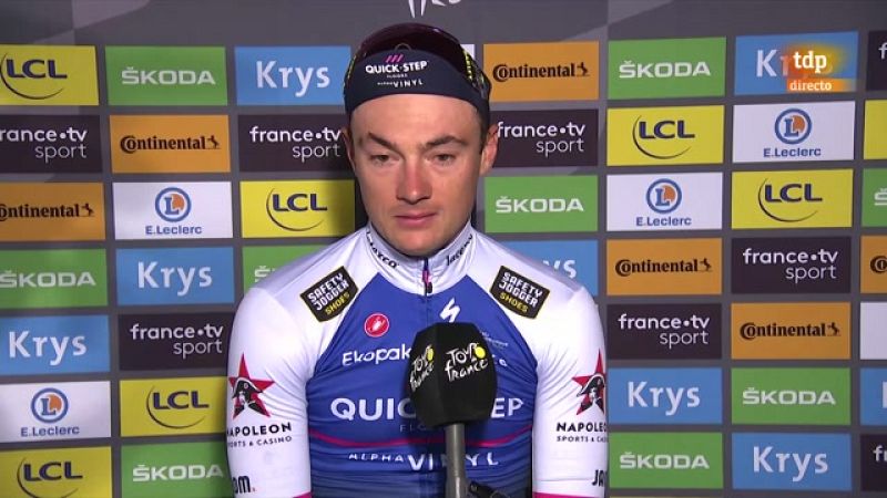 Lampaert, emocionadísimo: "Ganar la primera etapa del Tour es algo que ni había soñado" -- Ver ahora