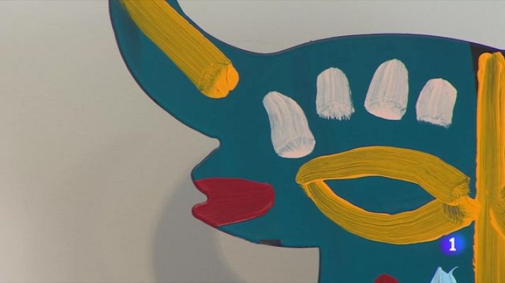 Telediario 2 - Jordi Mollà reinterpreta 65 toros de Osborne en 'El arte de trascender'