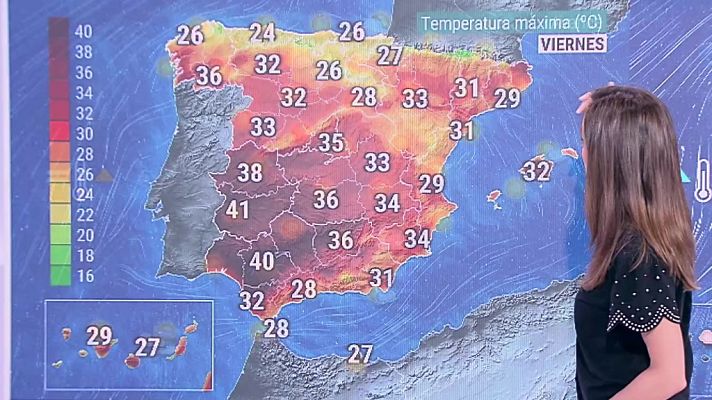 El tiempo - Tormentas localmente fuertes en gran parte del cuadrante nordeste peninsular, zonas del norte de Castilla y León, del resto de la mitad oriental y zona centro