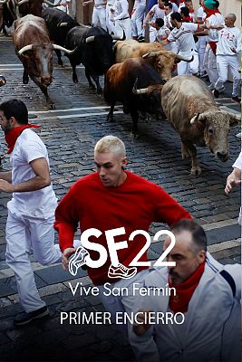 San Fermín - Primer encierro de San Fermín 2022 con Núñez del Cuvillo