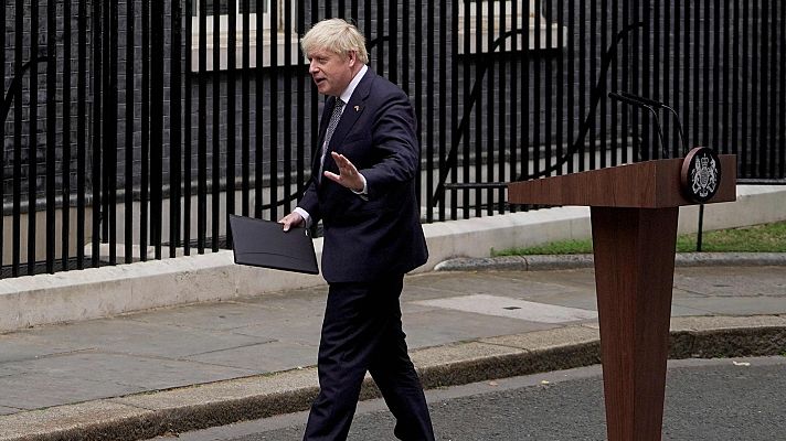 Telediario 1 - Boris Johnson dimite tras una cascada de dimisiones en 48 horas