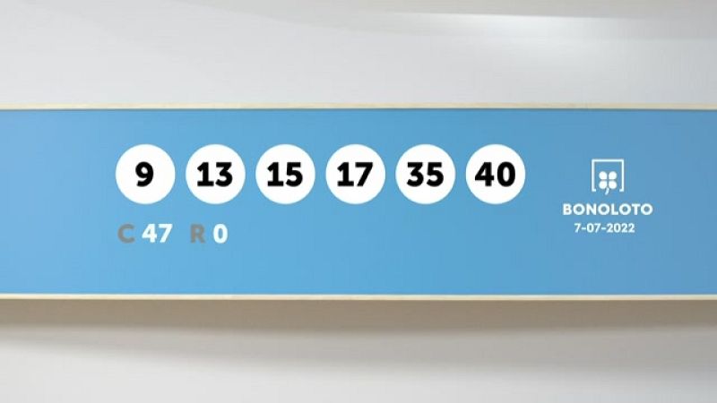 Sorteo de la Lotería Bonoloto del 07/07/2022 - Ver ahora