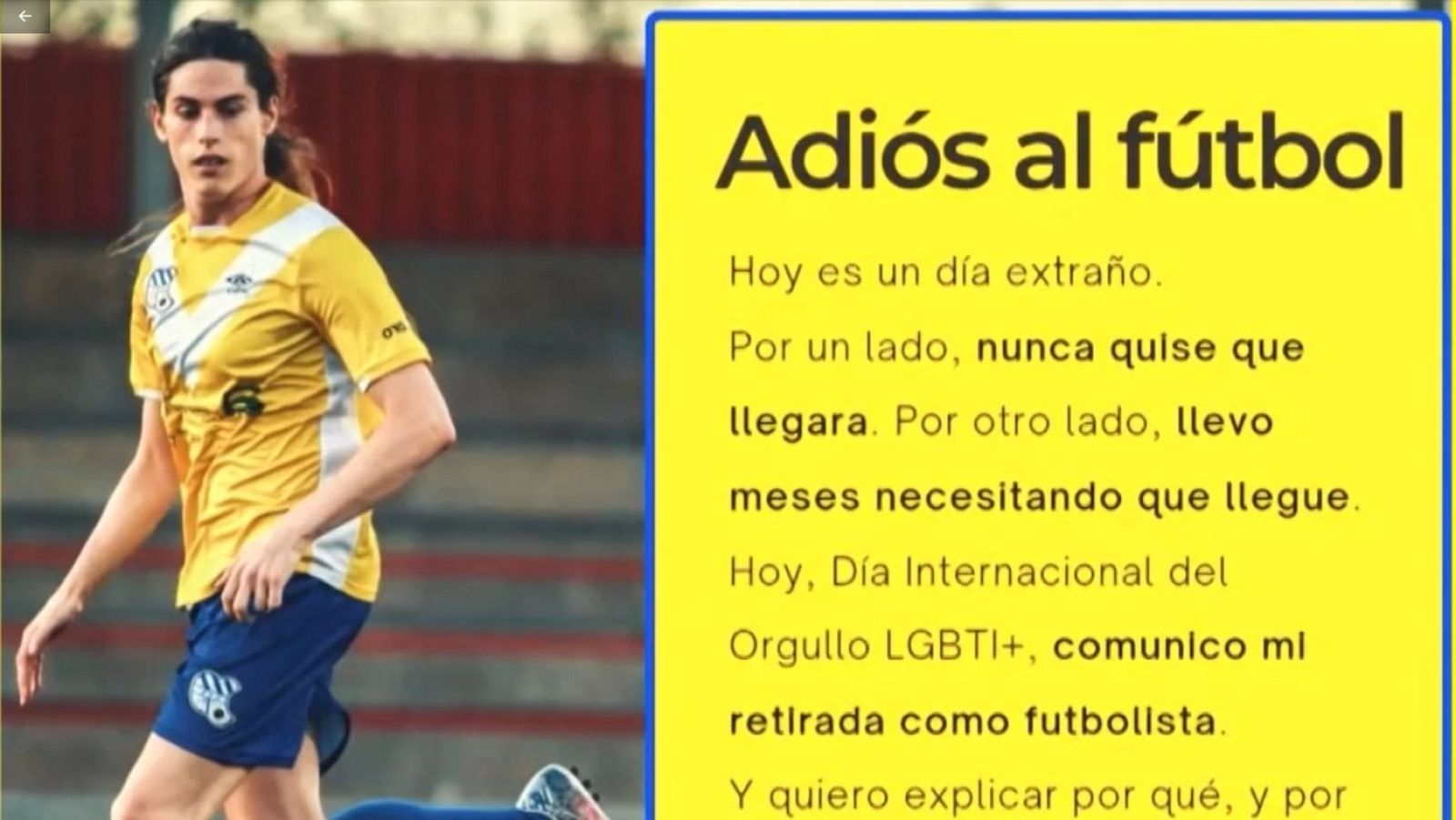 Valentina Berr, futbolista trans que cuelga las botas por el acoso sufrido