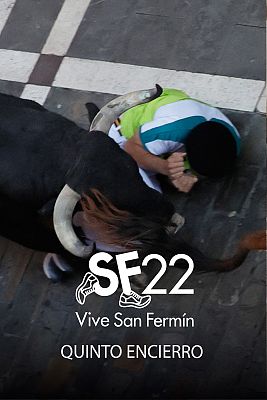 San Fermín - Sanfermines 2022: Quinto encierro con Cebada Gago