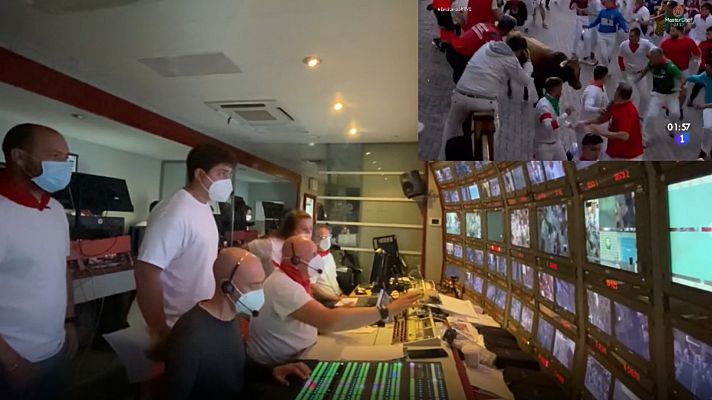 San Fermín - Los encierros, desde la unidad móvil de RTVE: así se realizan en directo
