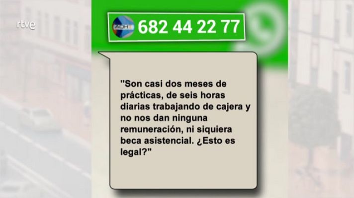 Aquí hay trabajo - Prácticas sin remunerar ilegales