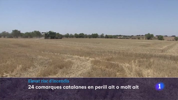 L'Informatiu - Elevat risc d'incendis: 24 comarques catalanes en perill alt o molt alt