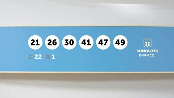 SELAE - Sorteo de la Lotería Bonoloto del 13/07/2022