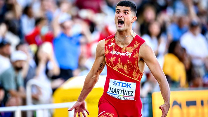 Atletismo - Asier Martínez gana la medalla de bronce en los 110 metros vallas