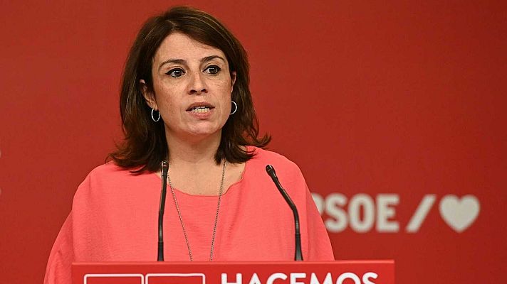 Telediario 1 - Adriana Lastra dimite como vicesecretaria general del PSOE