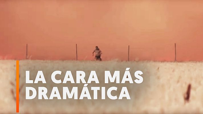 Modo Digital - El angustioso momento en el que un hombre huye de las llamas en un incendio