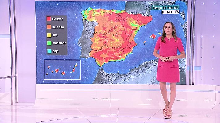 El tiempo - Probabilidad de algún chubasco o tormenta fuerte en el noreste. Temperaturas significativamente elevadas en las mitades este y sur peninsular y en Baleares