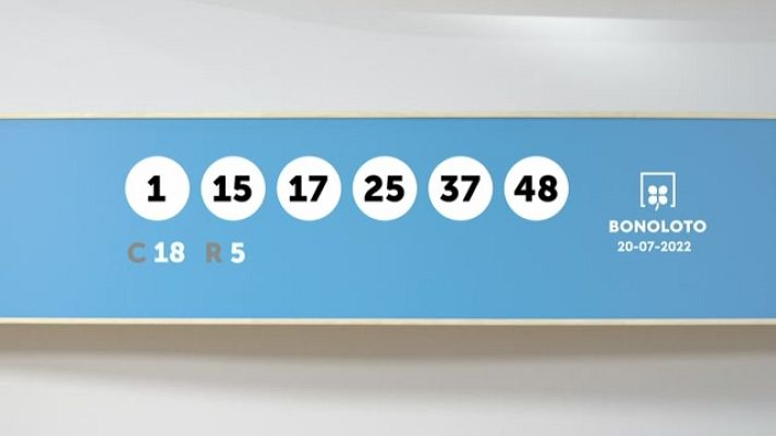 SELAE - Sorteo de la Lotería Bonoloto del 20/07/2022
